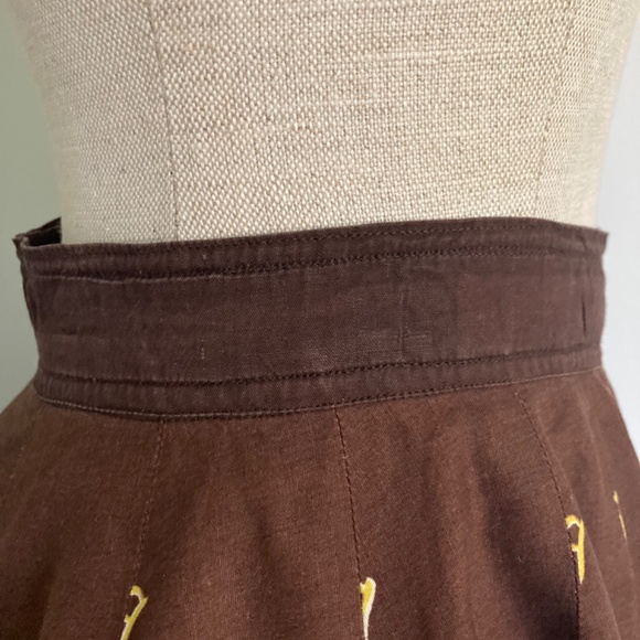 1950s Cotton Circle Skirt with Momba Print Border - Picture 8 of 9
